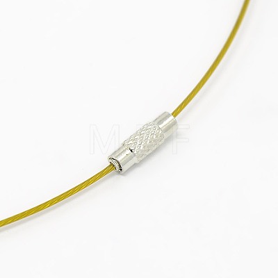 201 Stainless Steel Wire Necklace Cord TWIR-SW001-6-1