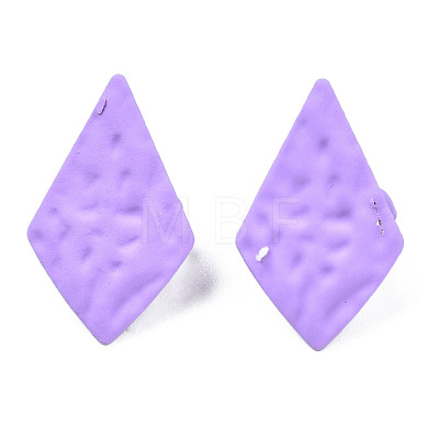 Spray Painted Iron Stud Earring Findings IFIN-N008-013B-1