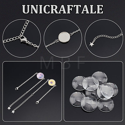 Unicraftale DIY Blank Dome Link Bracelet Making Kit DIY-UN0004-28-1