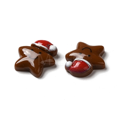 Christmas Opaque Resin Cabochons RESI-K019-36-1