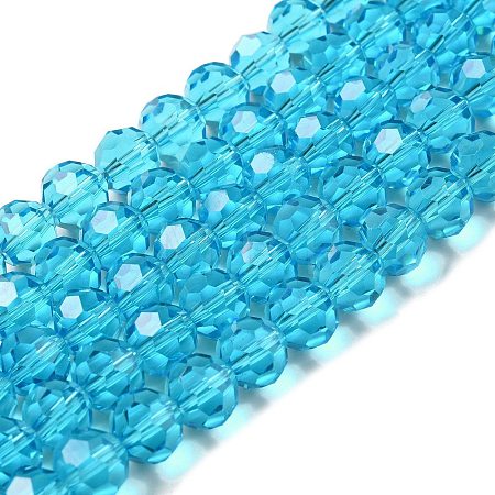 Transparent Glass Beads EGLA-A035-T10mm-D08-1