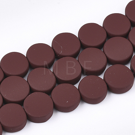 Spray Painted Non-magnetic Synthetic Hematite Beads Strands G-T116-01B-21-1