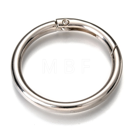 Zinc Alloy Spring Gate Rings PALLOY-C100-01P-07-1
