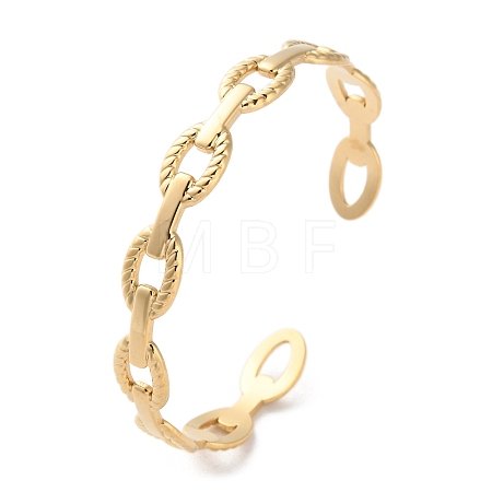 304 Stainless Steel Cuff Bangles for Women LS-BJEW-K263-05G-04-1
