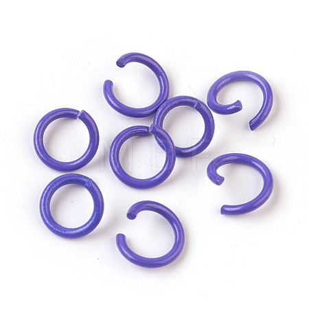 Spray Painted Iron Open Jump Rings IFIN-F149-F13-1