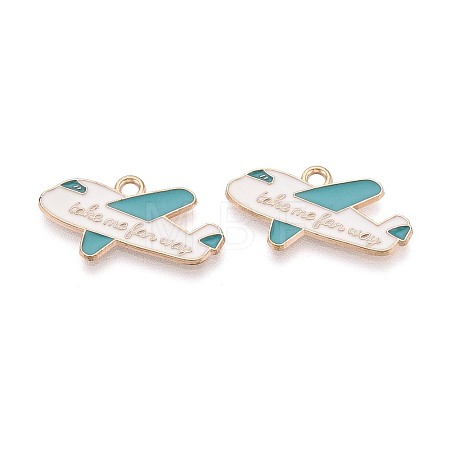 Alloy & Enamel Pendants ENAM-T021-65G-1