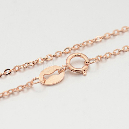 925 Sterling Silver Cable Chain Necklaces STER-M086-22A-1