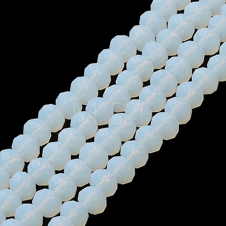 Imitation Jade Solid Color Glass Beads Strands EGLA-A034-J6mm-MD06-1