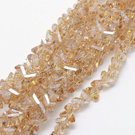 Electroplate Glass Beads Strands EGLA-J143-A-PL03-1