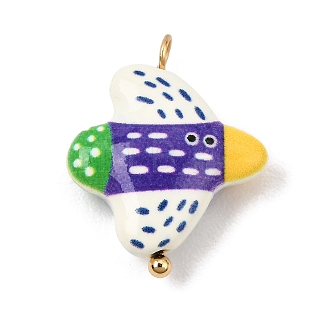 Baking Paint Alloy Pendants AL-CBA0BFE-01B-1
