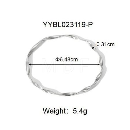 Classic Stainless Steel Twist Bangles YS7860-2-1
