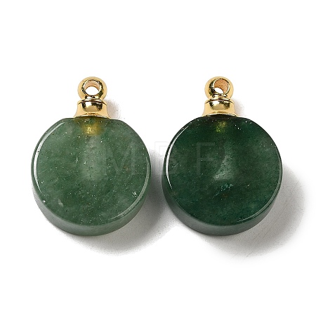 Natural Green Aventurine Perfume Bottle Pendants G-Z039-02G-04-1