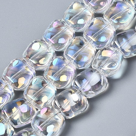 Electroplate Glass Beads Strands EGLA-N008-005-A01-1