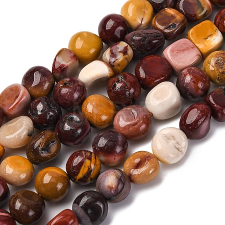 Natural Mookaite Beads Strands G-D0002-D72-1