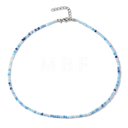 Bling Glass Beaded Necklace for Women NJEW-PH01492-01-1