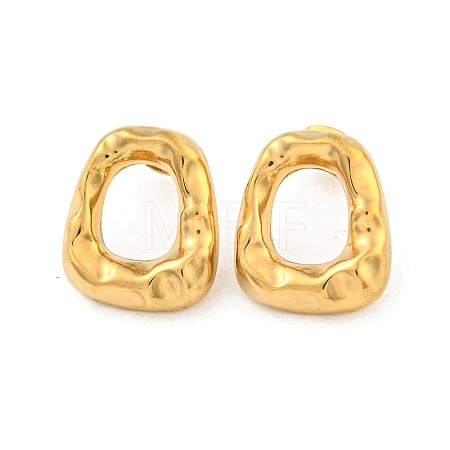Trapezoid 304 Stainless Steel Ear Studs EJEW-L290-006G-1