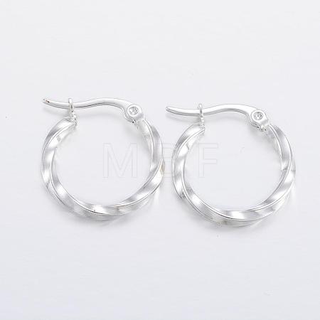 304 Stainless Steel Hoop Earrings EJEW-H327-03B-1
