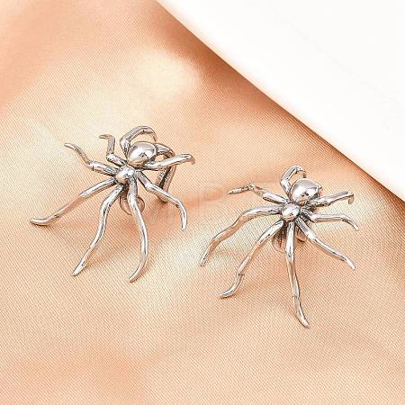 316 Surgical Stainless Spider Cuff Earrings EJEW-C160-03AS-1