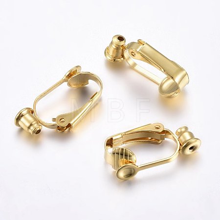 304 Stainless Steel Clip-on Earring Converters Findings STAS-O110-20G-1