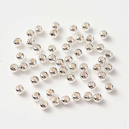 925 Sterling Silver Beads STER-S002-12-2mm-1