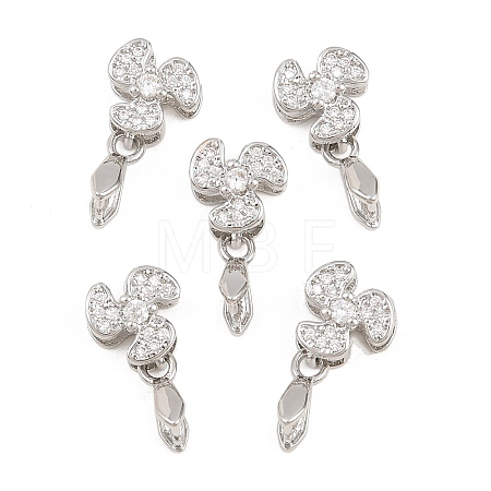 SHEGRACE Brass Micro Pave Cubic Zirconia Ice Pick Pinch Bails XGRQ5K901-828P-1