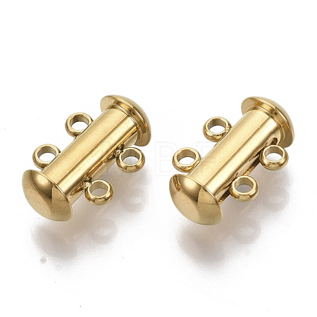 201 Stainless Steel Slide Lock Clasps STAS-S079-157G-1