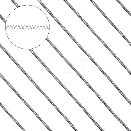 3 Bags Round French Wire Gimp Wire TWIR-SC0001-08-1