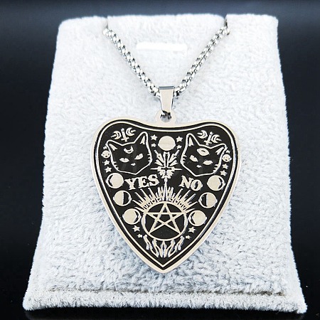 201 Stainless Steel Pendant Necklaces NJEW-K253-25P-1