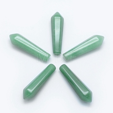 Natural Green Aventurine Pointed Beads G-E490-C10-1