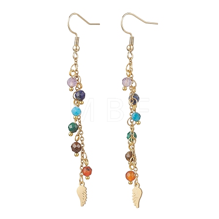 Natural Gemstone Dangle Earrings EJEW-JE06668-01-1