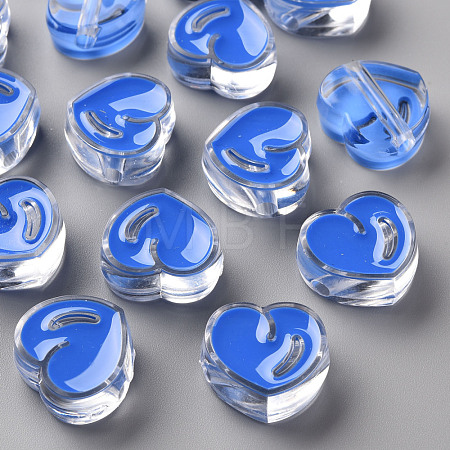 Transparent Enamel Acrylic Beads TACR-S155-004K-1