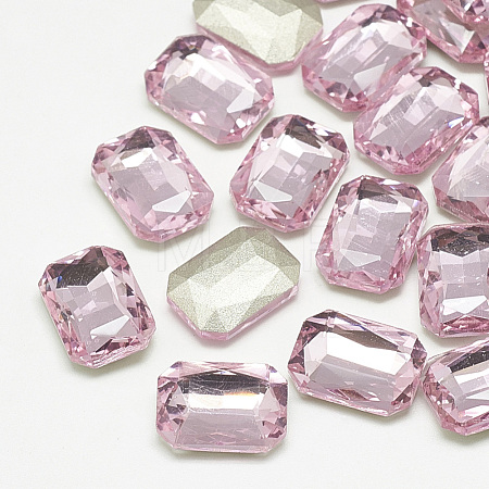 Pointed Back Glass Rhinestone Cabochons RGLA-T079-10x14mm-10-1