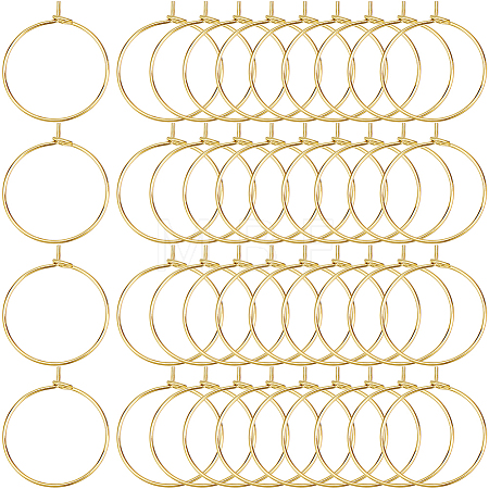 200Pcs Brass Wine Glass Charm Rings KK-SP0001-31A-G-1