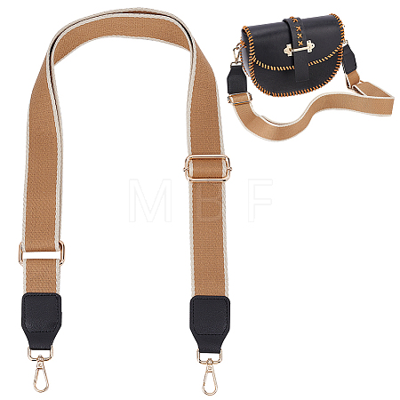 Jacquard Weave Ethnic Style Polyester Wide Bag Handles FIND-WH0136-40B-1