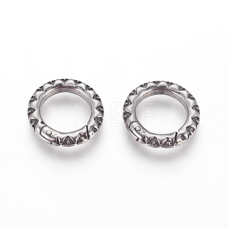 304 Stainless Steel Spring Gate Rings STAS-P217-13AS-03-1