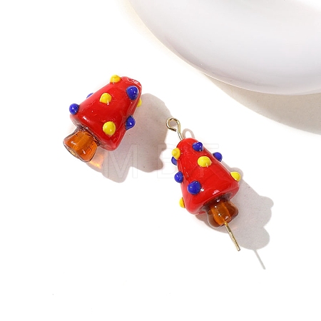 Christmas Theme Handmade Lampwork Beads PW-WG05F9F-01-1