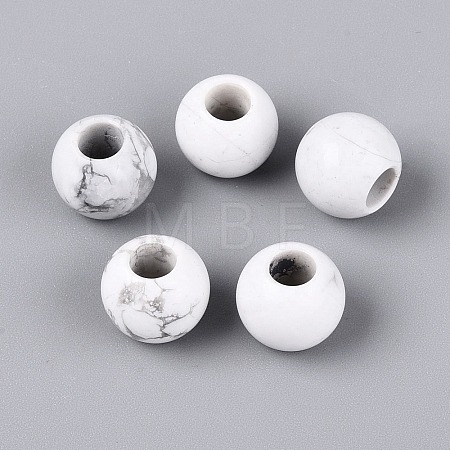 Natural Howlite European Beads G-Q602-09A-06-1