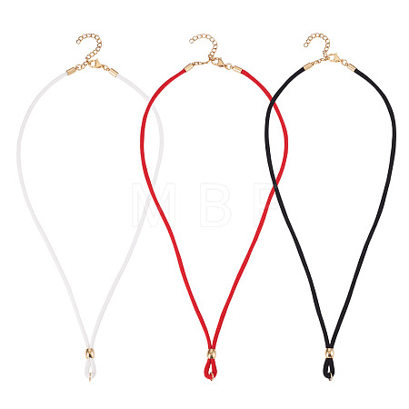 6Pcs 3 Colors 3MM Nylon Braided Cord Necklace Making AJEW-TA00058-1