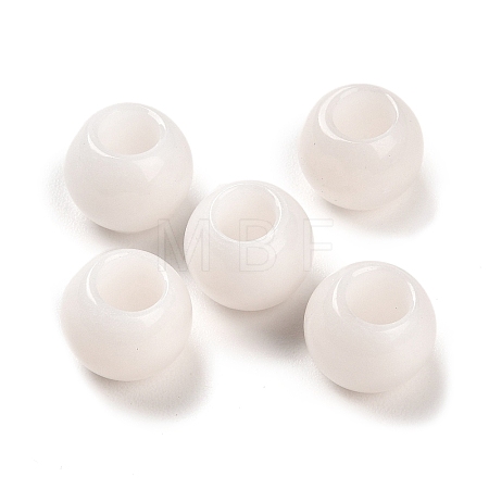 Natural White Jade European Beads LS-G-R488-01H-1
