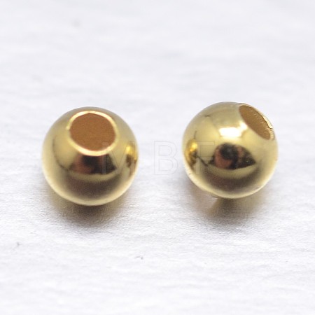 Round 925 Sterling Silver Spacer Beads STER-M103-04-2.5mm-G-1