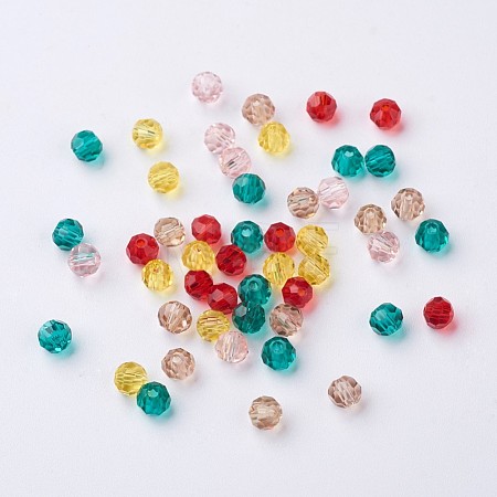 Glass Round Beads X-EGLA-J042-4mm-M03-1