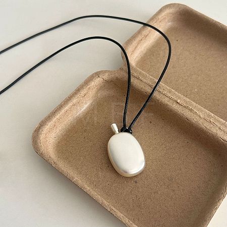 Alloy Wine Pot Shaped Pendant Black Waxed Cord Adjustable Long Necklaces for Women WGDA634-02-1