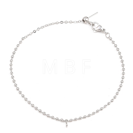 2MM Brass Ball Chain Bracelet Making KK-D238-01P-1