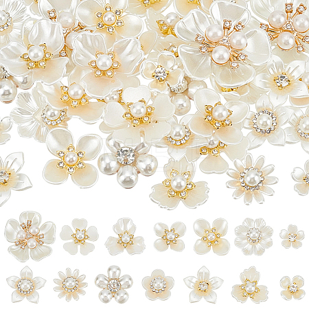 42Pcs 14 Styles Plastic Cabochons FIND-CY0002-45-1