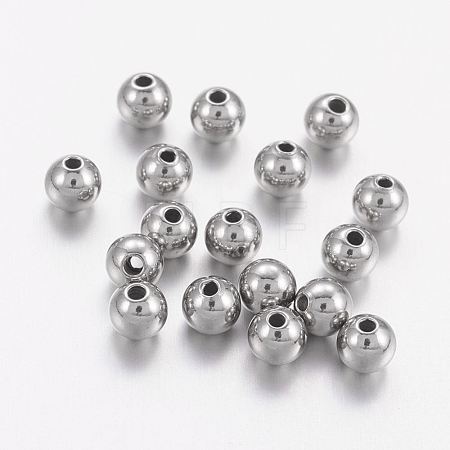 Non-Tarnish Stainless Steel Beads X-STAS-R033-4mm-1