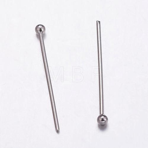 304 Stainless Steel Ball Head Pins STAS-K146-045-25x0.7mm-1