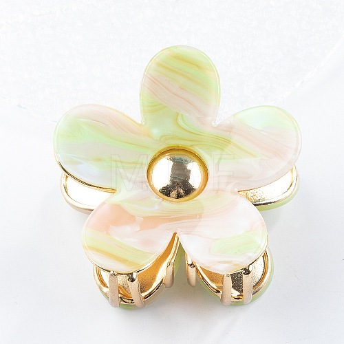 Flower Shape PVC Claw Hair Clips PW-WG78669-05-1