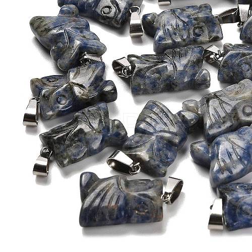 Natural Blue Spot Jasper Pendants G-B127-09P-09-1