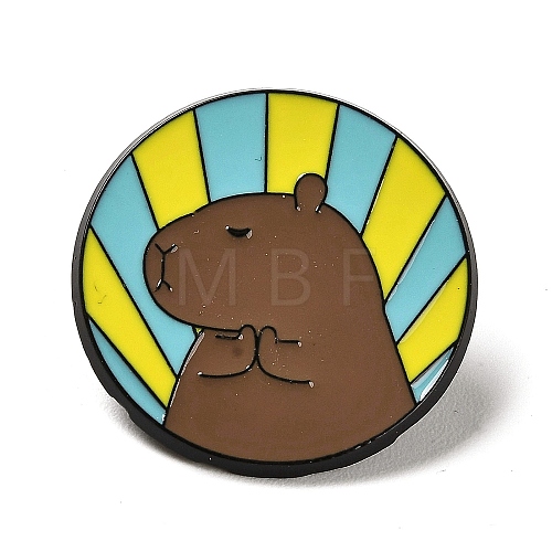 Cartoon Bank Beaver Enamel Pins JEWB-Z014-02A-EB-1