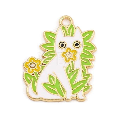 Plant & Animal Alloy Enamel Pendants FIND-N005-05E-G-1